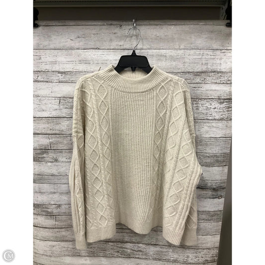 Sweater By Express In Cream, Size: Xl