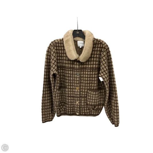 Jacket Shirt By Cyrus In Brown, Size: S