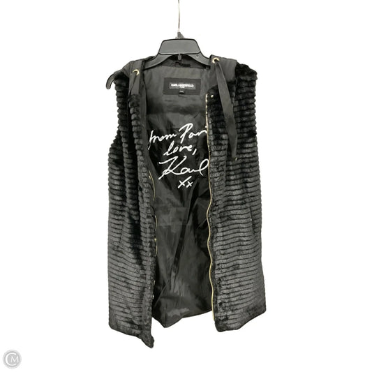 Vest Designer By Karl Lagerfeld In Black, Size: Sp