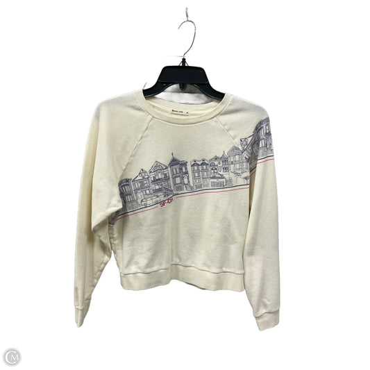 Sweatshirt Crewneck By Marine Layer In Cream, Size: Xs