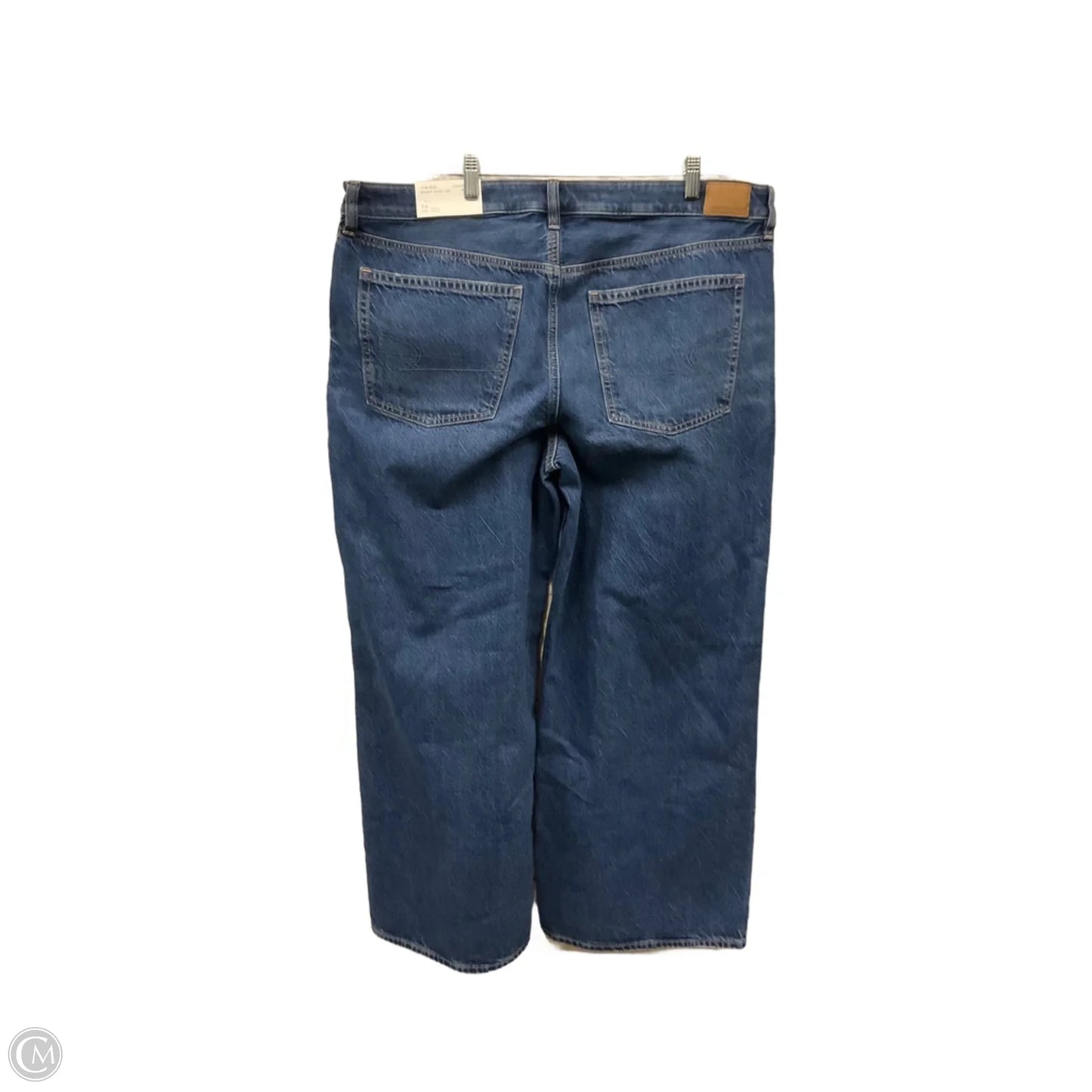 Jeans Wide Leg By American Eagle In Blue Denim, Size: 16