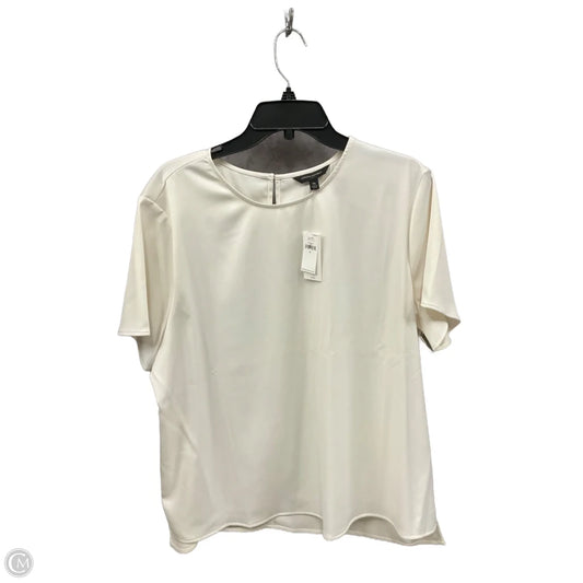 Top Short Sleeve By Banana Republic In Cream, Size: Xl
