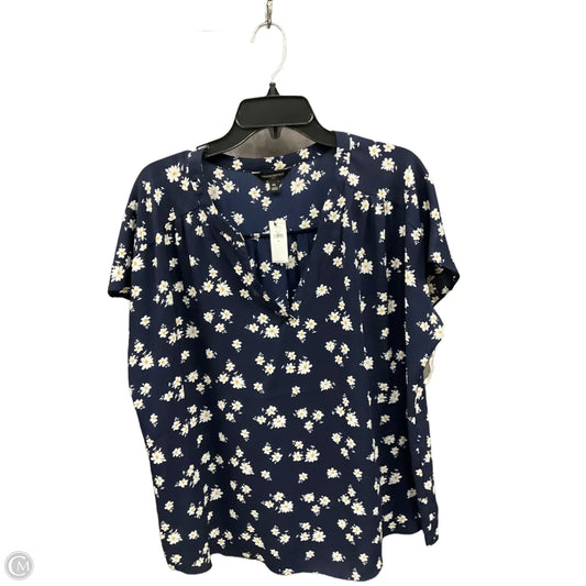 Top Short Sleeve By Banana Republic In Blue, Size: Xl