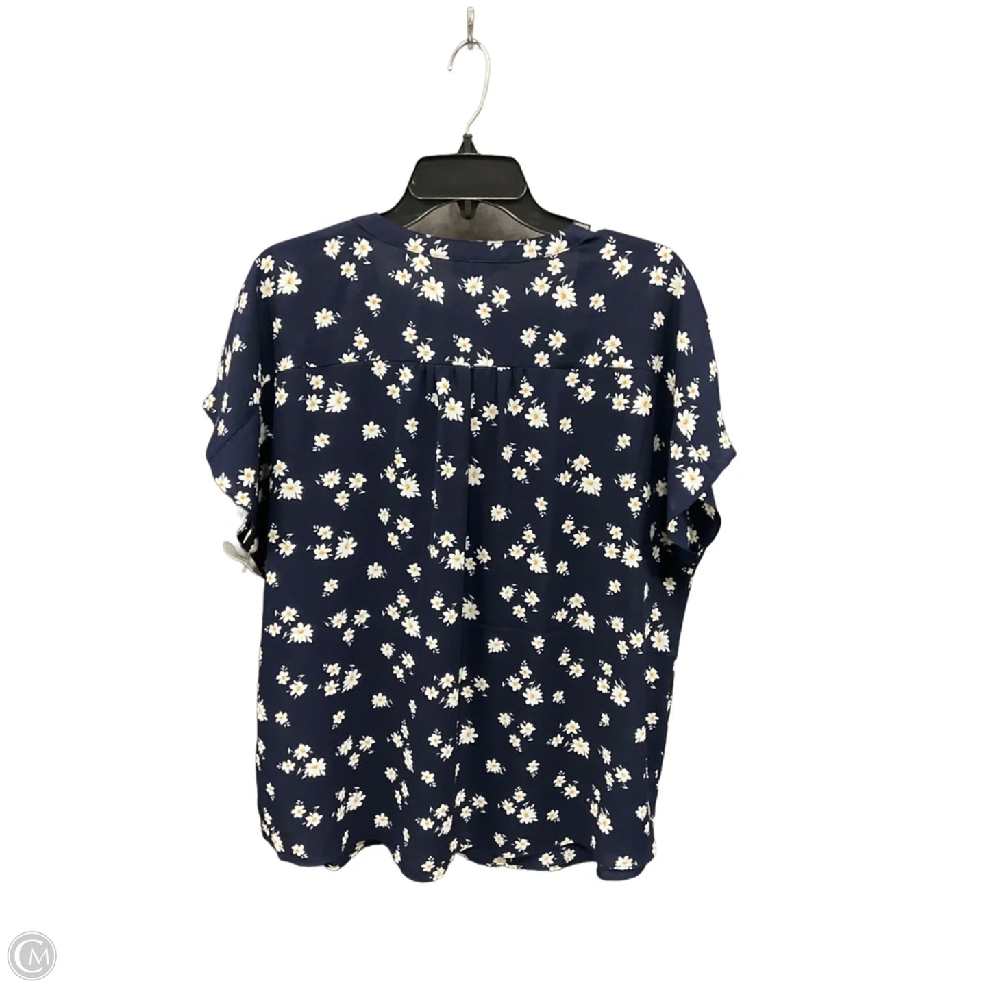 Top Short Sleeve By Banana Republic In Blue, Size: Xl