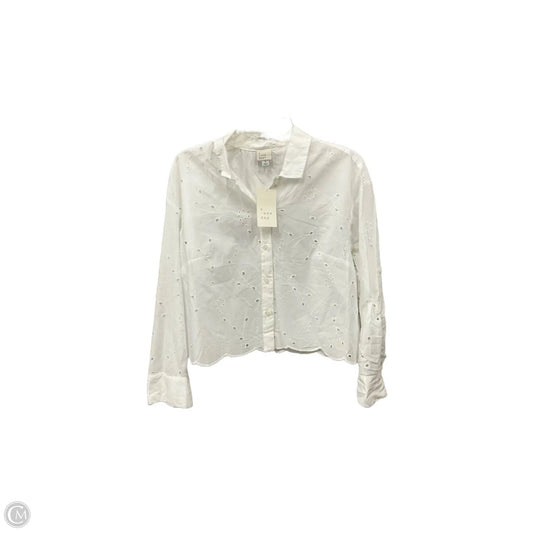 Blouse Long Sleeve By A New Day In White, Size: M