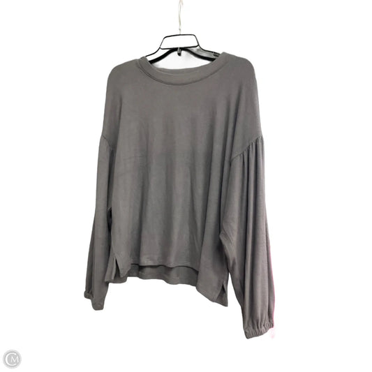 Top Long Sleeve By Madewell In Grey, Size: L