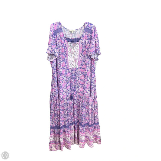 Dress Casual Maxi By Cmb In Purple, Size: 4x