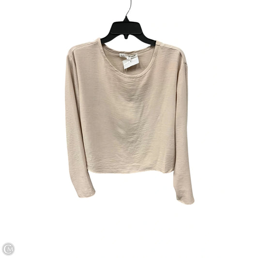 Top Long Sleeve By Clothes Mentor In Tan, Size: S