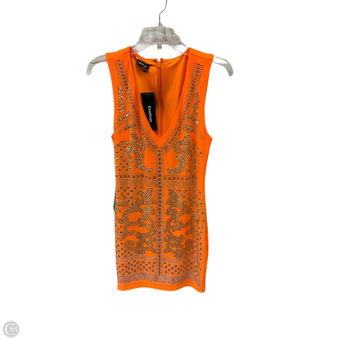 Dress Party Midi By Bebe In Orange, Size: S