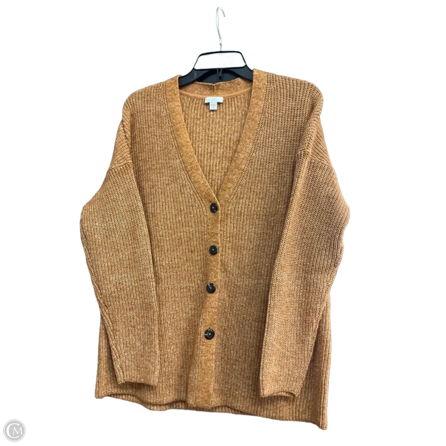 Sweater Cardigan By J. Jill In Orange, Size: Mp