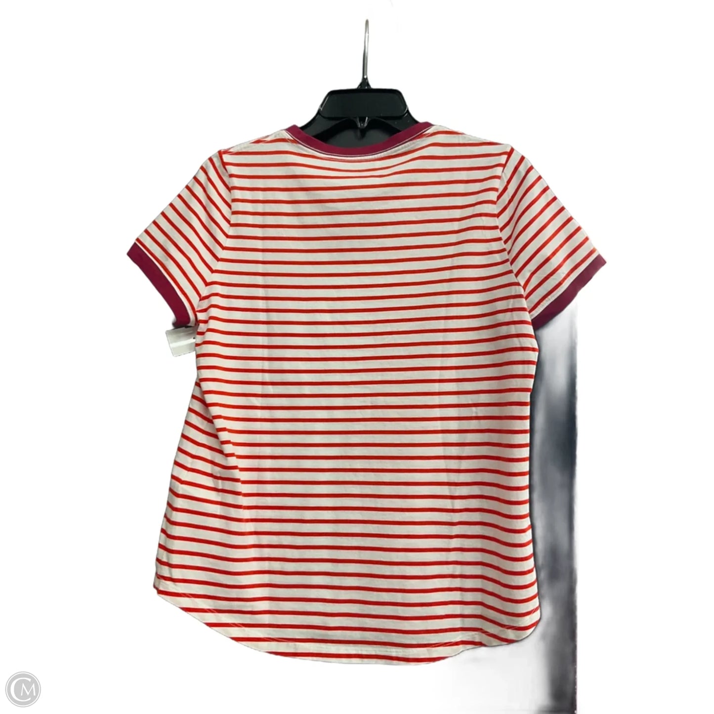 Top Short Sleeve Basic By Banana Republic In Striped Pattern, Size: S