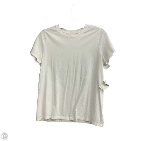 Top Short Sleeve Basic By Banana Republic In White, Size: M