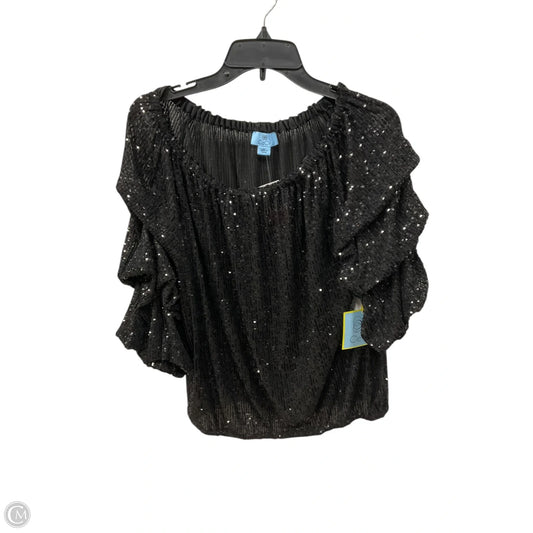 Top Long Sleeve By Cece In Black, Size: Mp