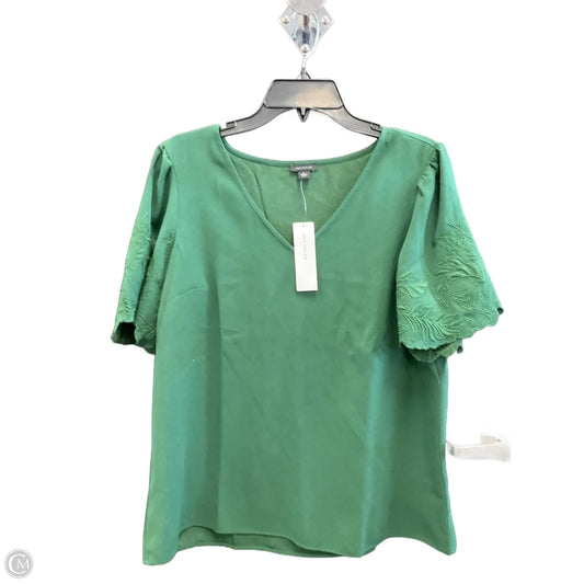 Top Short Sleeve By Ann Taylor In Green, Size: M
