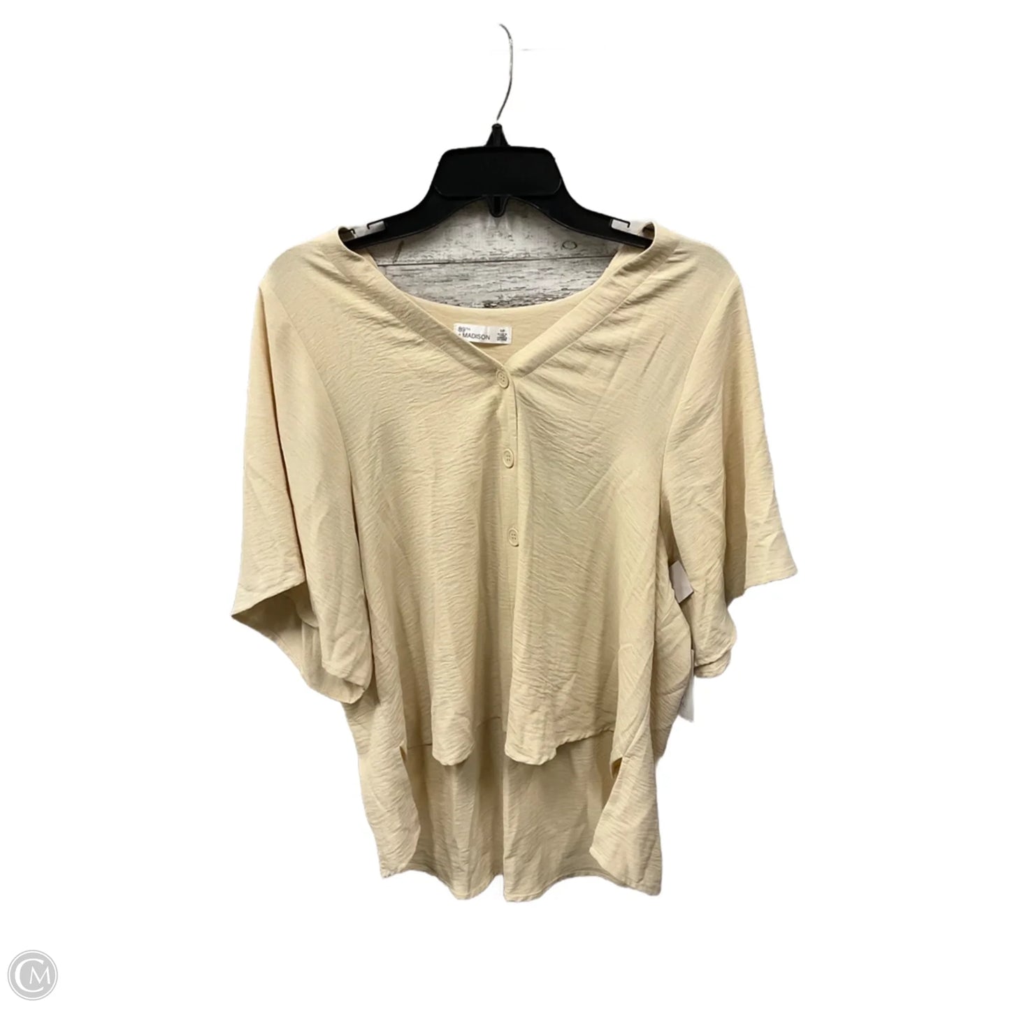 Top Short Sleeve Basic By 89th And Madison In Yellow, Size: Sp