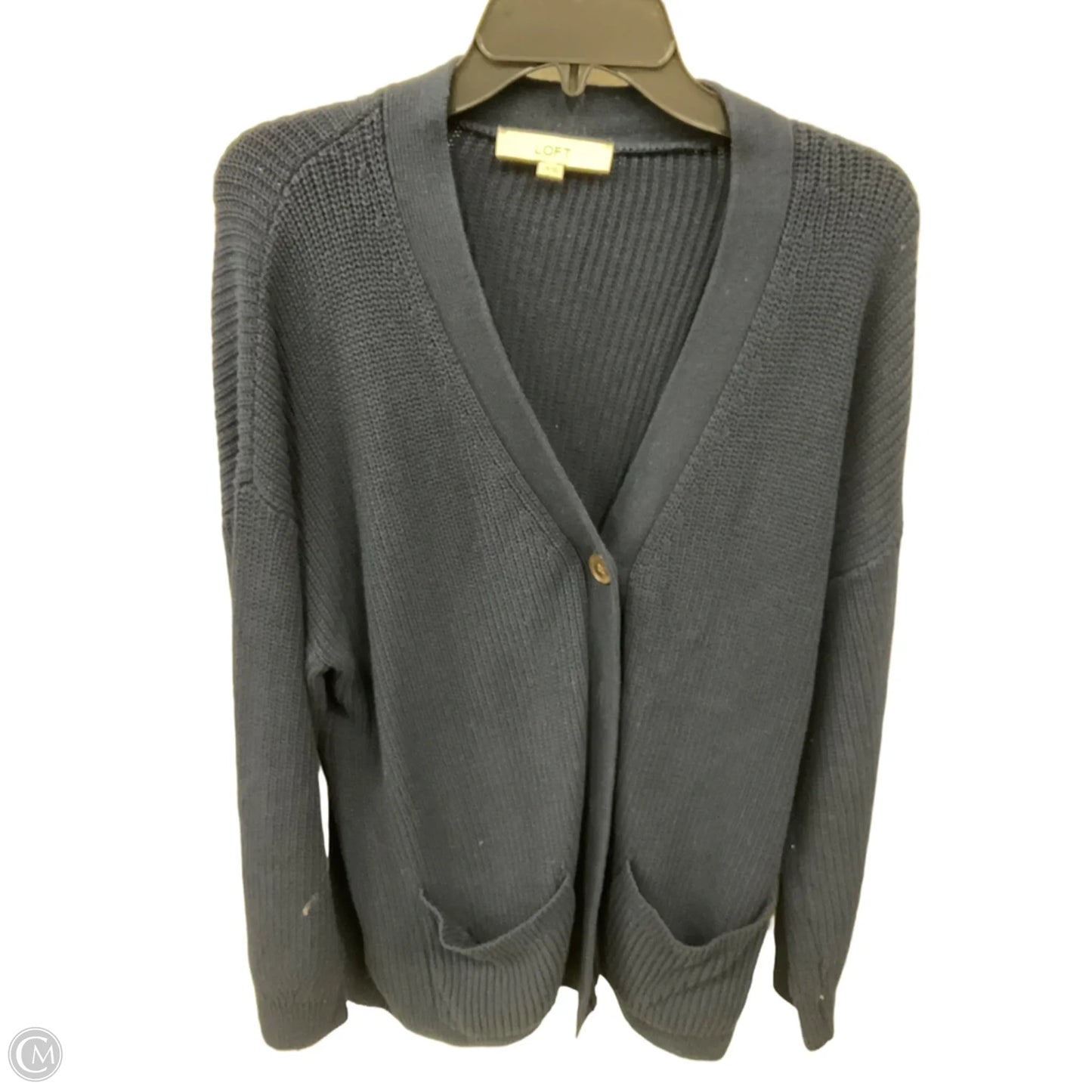 Sweater Cardigan By Loft In Navy, Size: Xxl