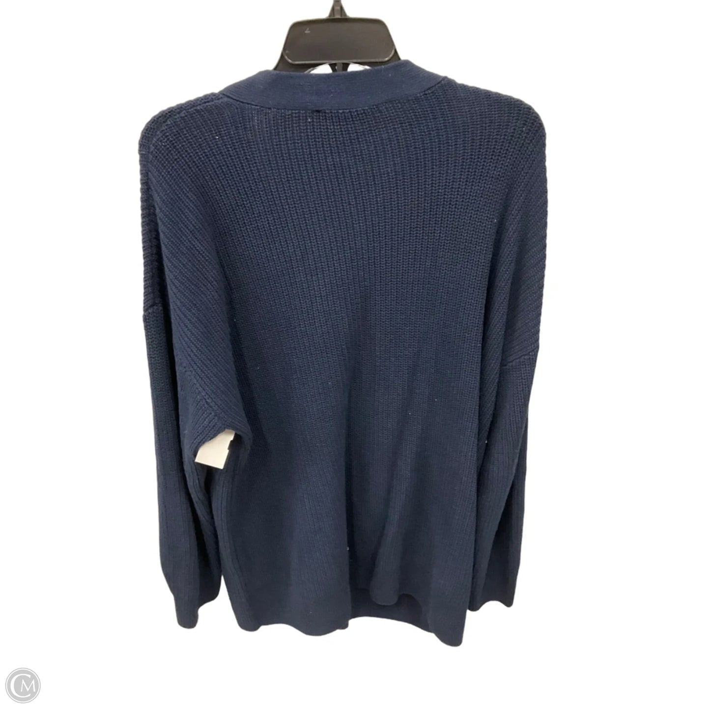 Sweater Cardigan By Loft In Navy, Size: Xxl