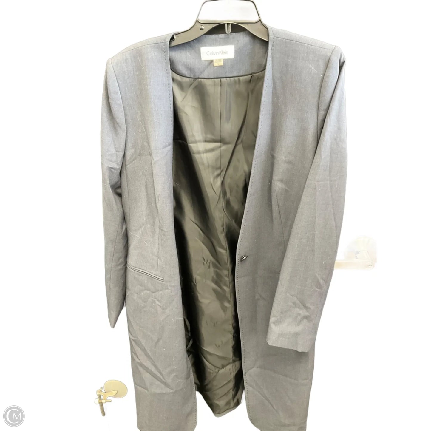 Blazer By Calvin Klein In Grey, Size: Xxl