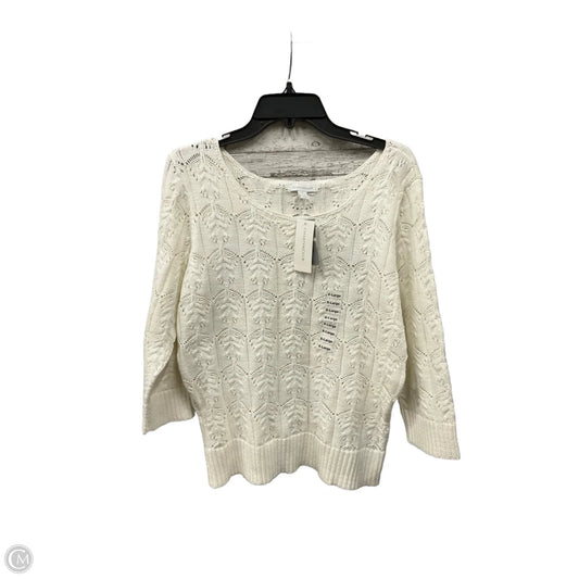 Sweater By Charter Club In White, Size: Xl