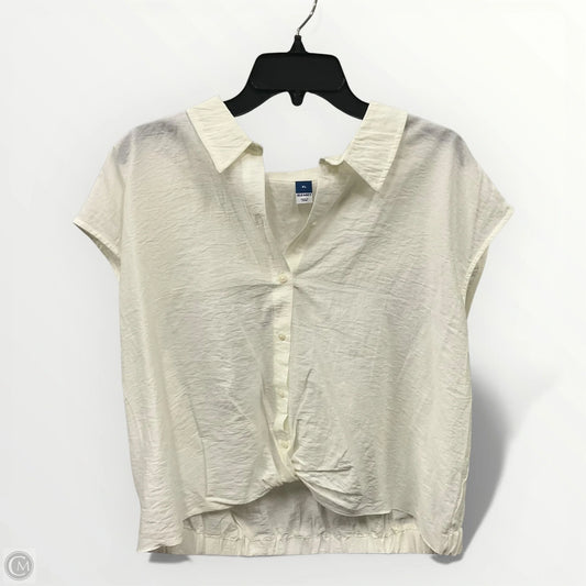 Blouse Sleeveless By Old Navy In White, Size: Xl