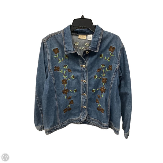 Jacket Denim By Clothes Mentor In Blue Denim, Size: L
