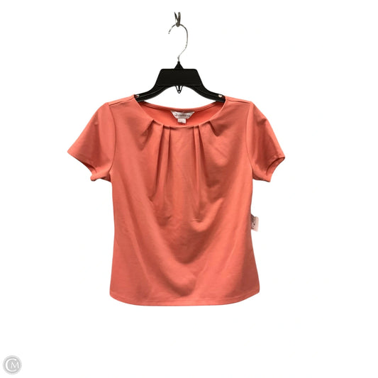 Top Short Sleeve By Liz Claiborne In Coral, Size: Xs