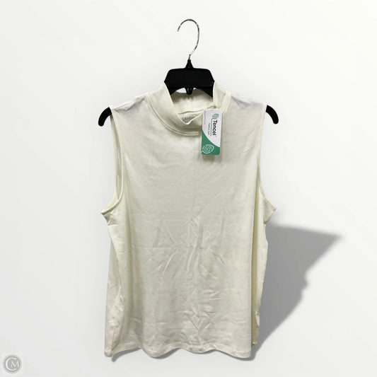 Top Sleeveless By Lands End In Cream, Size: L