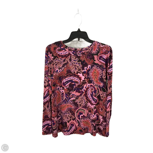 Top Long Sleeve By Chicos In Multi-colored, Size: L