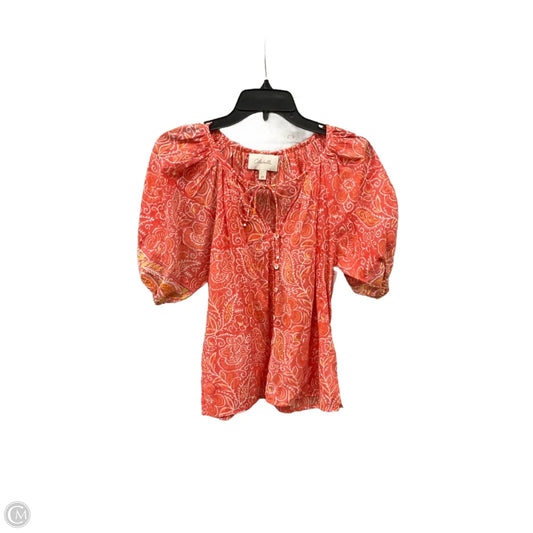 Top Short Sleeve By Cleobella In Orange, Size: Xs