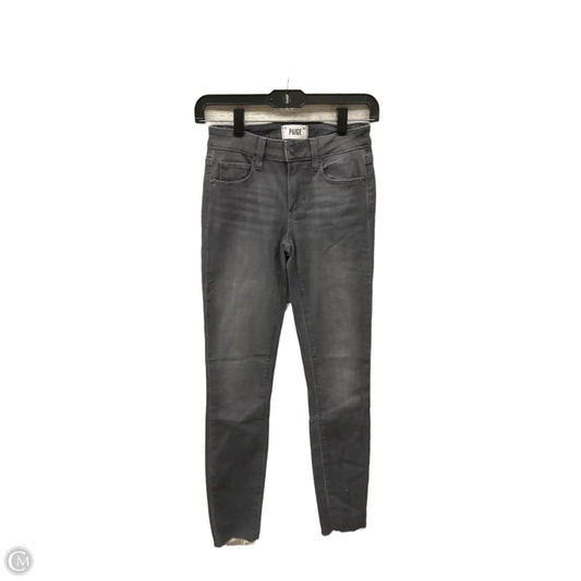 Jeans Skinny By Paige In Grey Denim, Size: 0