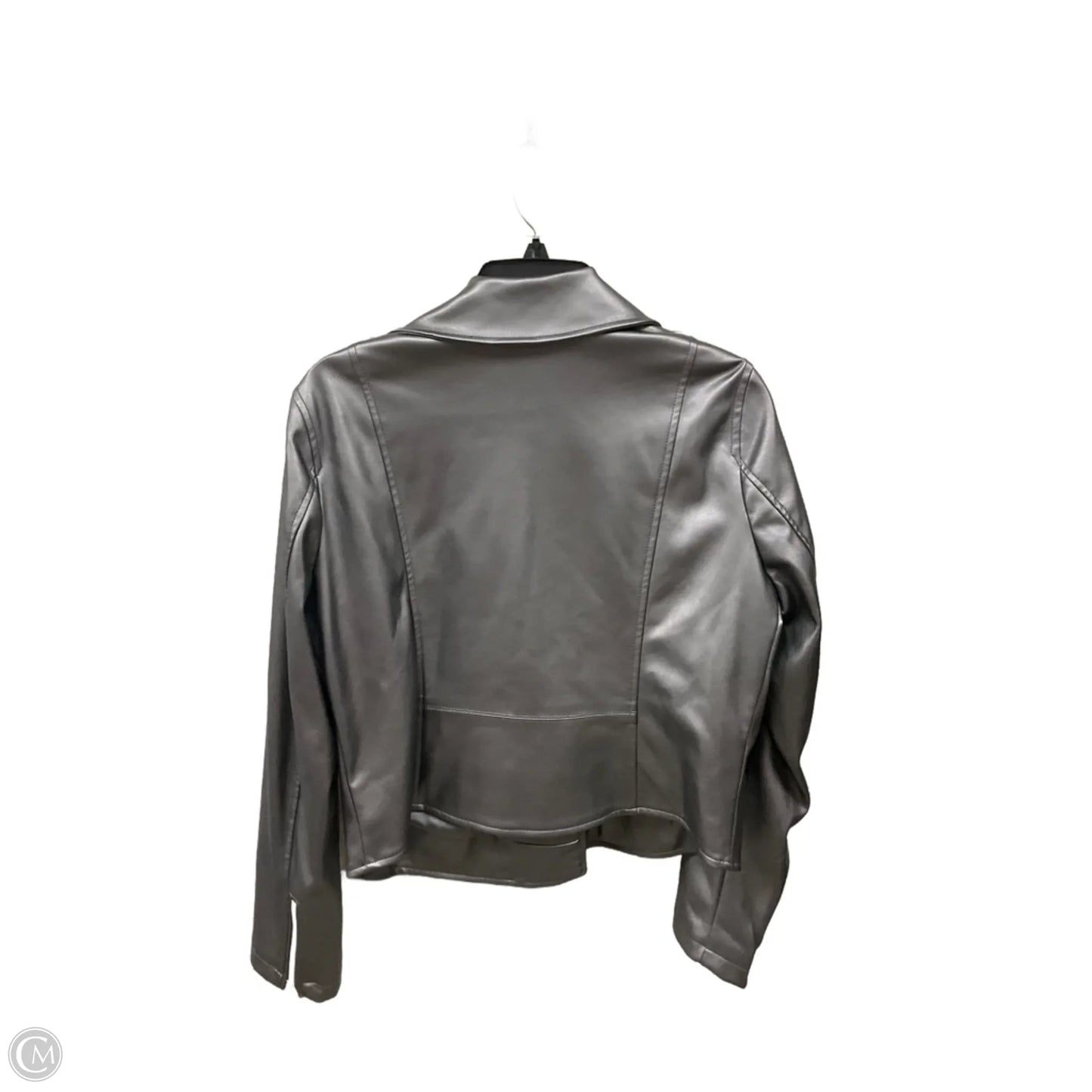 Jacket Moto By Torrid In Silver, Size: L