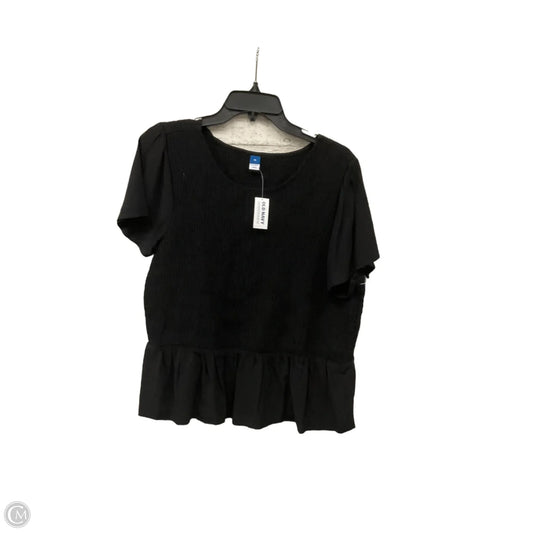 Top Short Sleeve By Old Navy In Black, Size: Xl