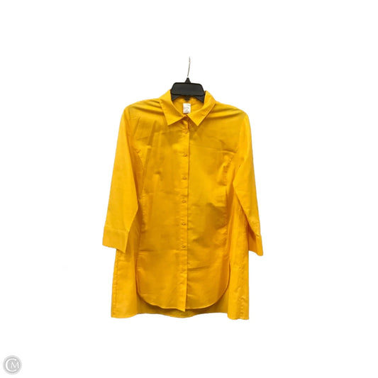 Blouse Long Sleeve By East 5th In Yellow, Size: M