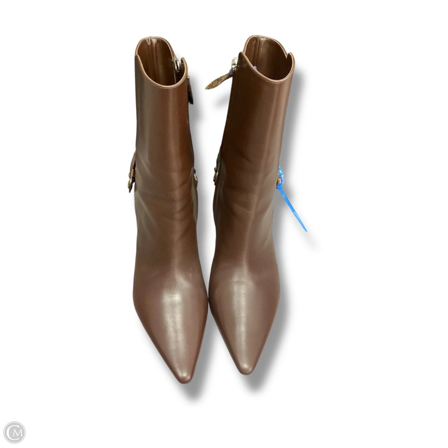 Boots Luxury Designer By Louis Vuitton In Brown, Size: 10