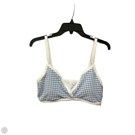 Swimsuit Top By Clothes Mentor In Blue & White, Size: Xl