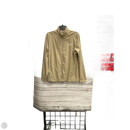 Athletic Jacket By Adidas In Tan, Size: M
