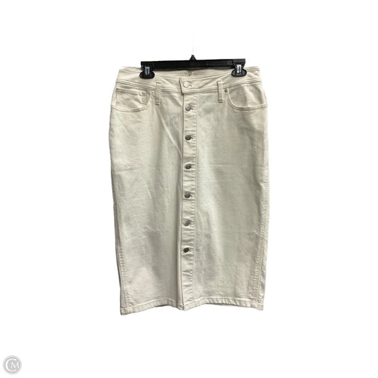 Skirt Maxi By Madewell In Cream Denim, Size: 8