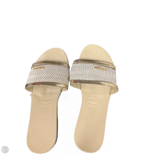 Sandals Flats By Havaianas In Gold, Size: 7.5