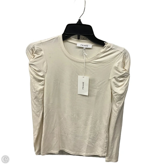Top Long Sleeve By Frame In Cream, Size: Xs