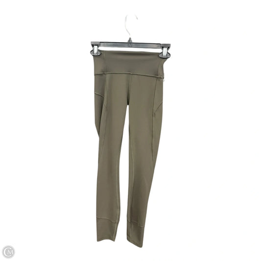 Athletic Leggings By Lululemon In Green, Size: Xs