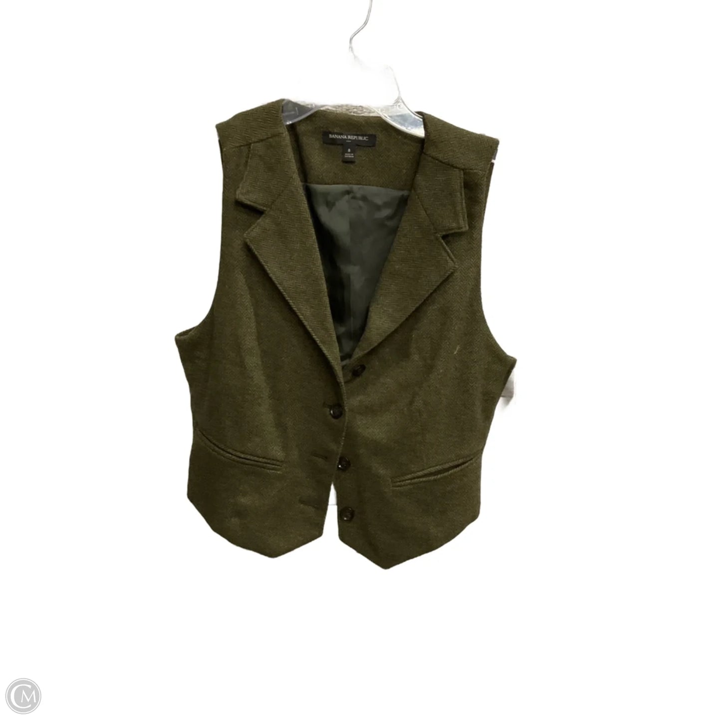 Blouse Sleeveless By Banana Republic In Green, Size: M