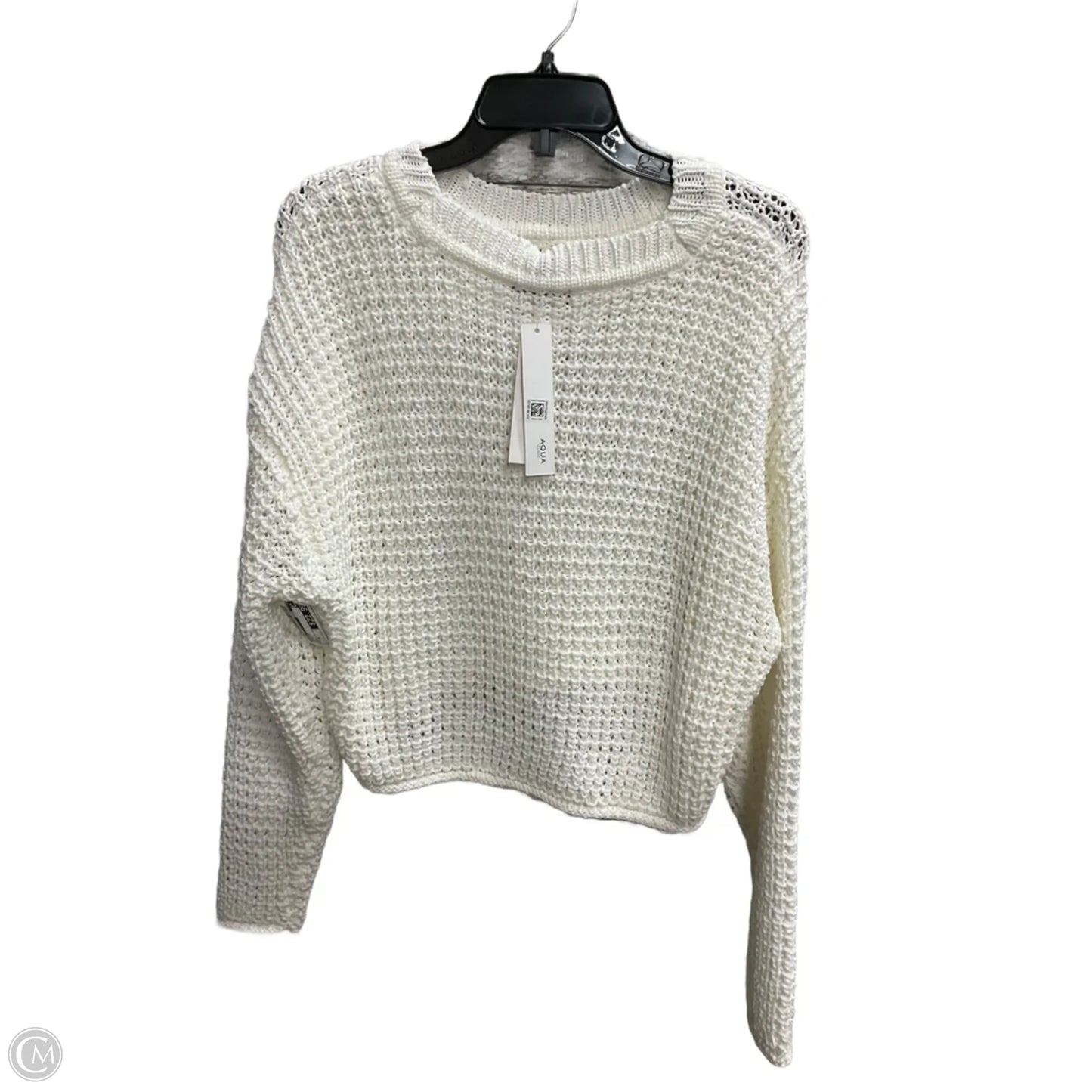 Sweater By Aqua In White, Size: M