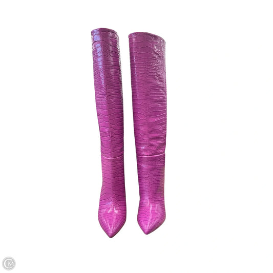 Boots Knee Heels By Cma In Pink, Size: 8