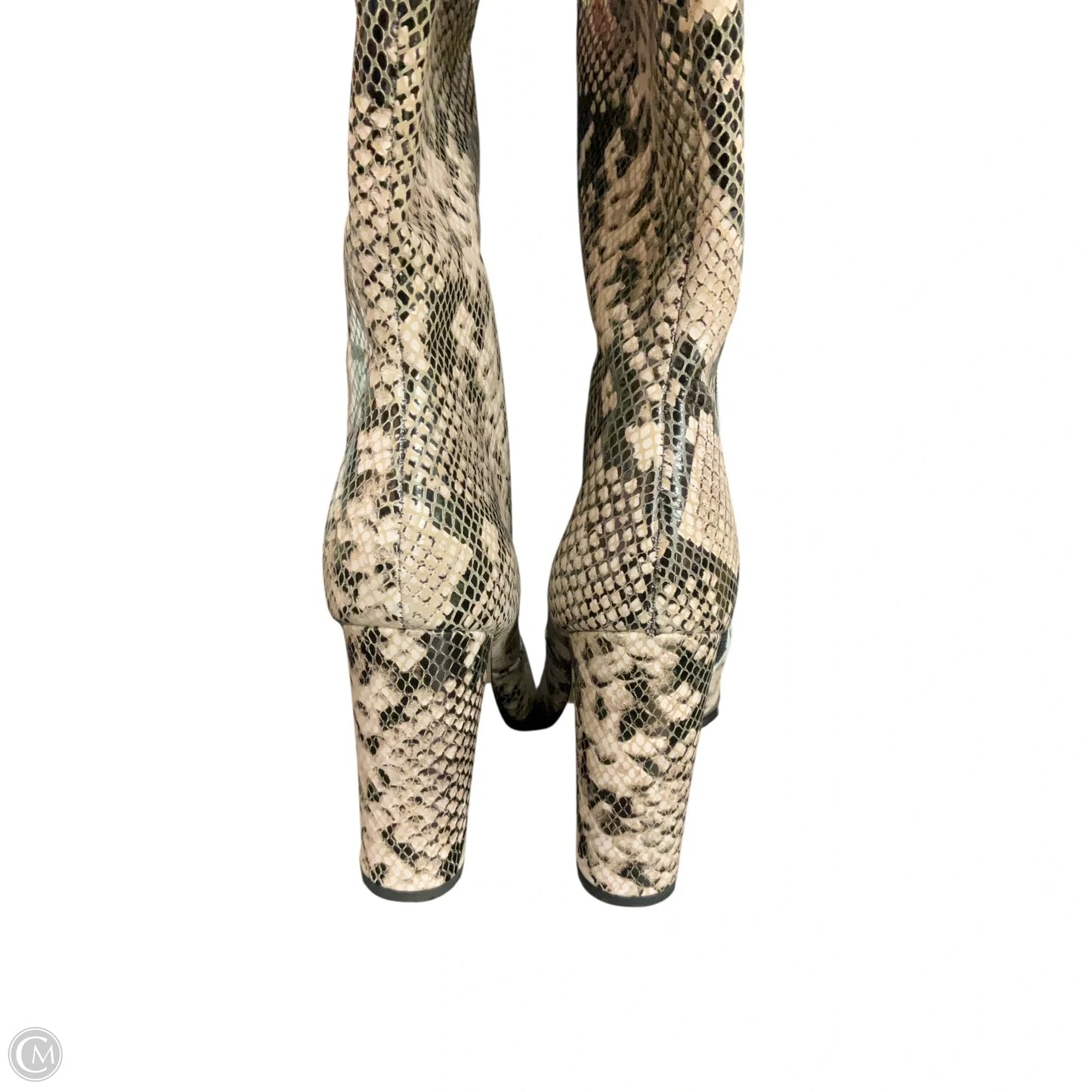 Boots Knee Heels By Cma In Snakeskin Print, Size: 8
