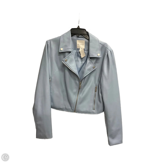 Jacket Moto By Avec Les Filles In Blue, Size: Xl