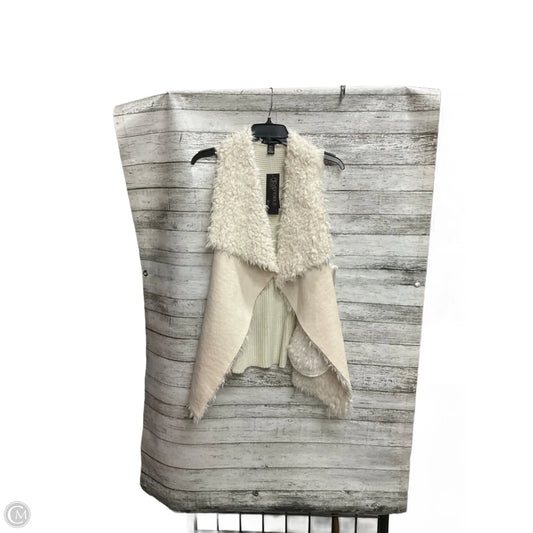 Vest Faux Fur & Sherpa By International Concepts In Cream, Size: M