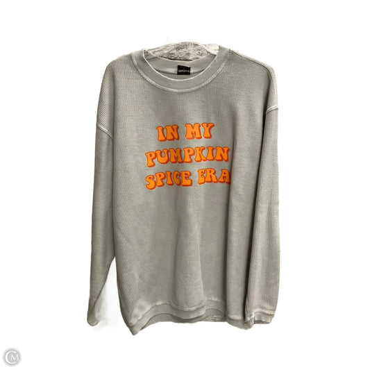 Top Long Sleeve By Chicka-d In Grey, Size: M