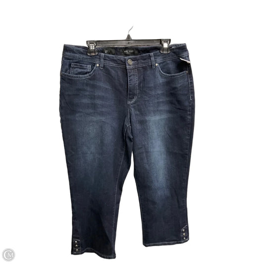 Jeans Straight By Nine West Apparel In Blue Denim, Size: 12