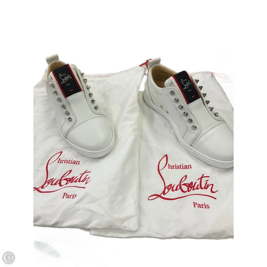 Shoes Luxury Designer By Christian Louboutin In White, Size: 7.5