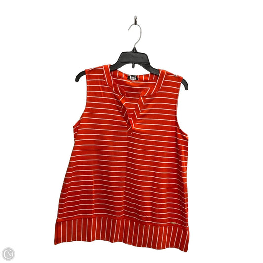 Top Sleeveless Basic By Jones New York In Orange, Size: M